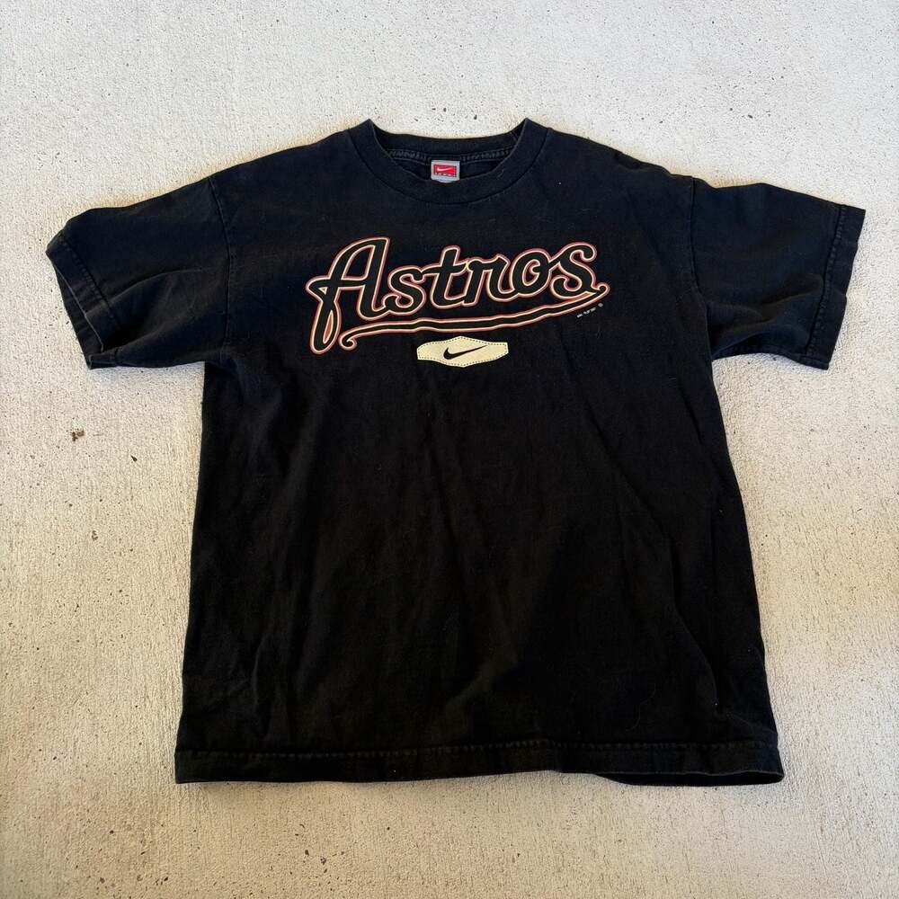 Y2K Nike Team Houston Astros MLB Black T-Shirt youths XL